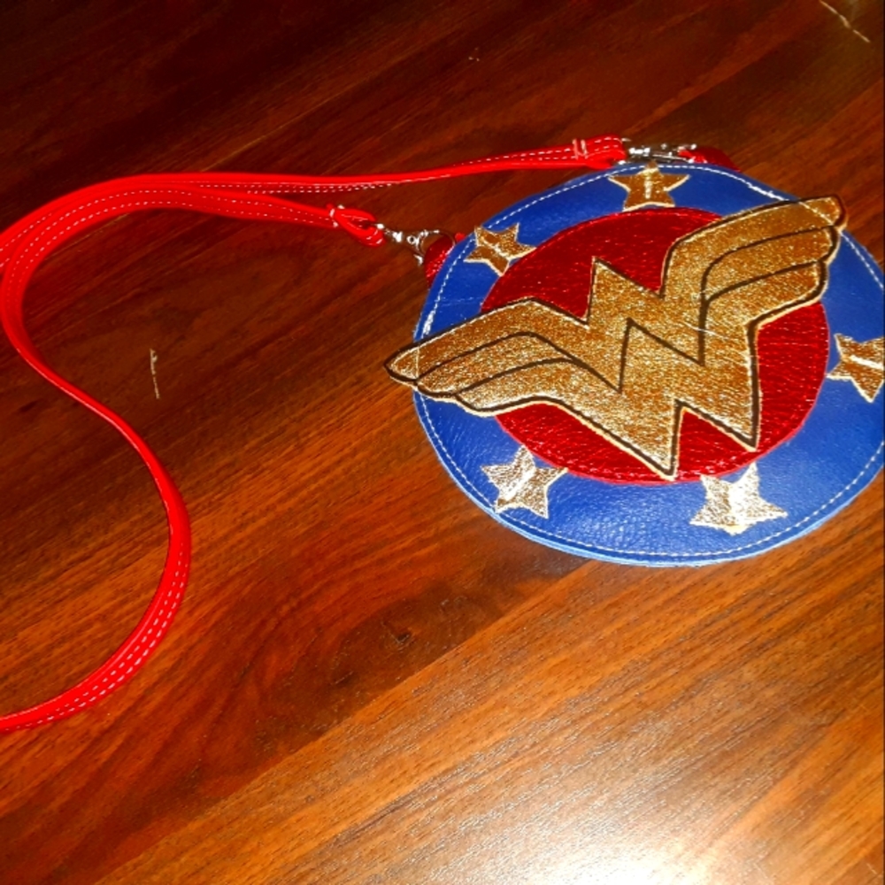 Leather wonder woman satchel